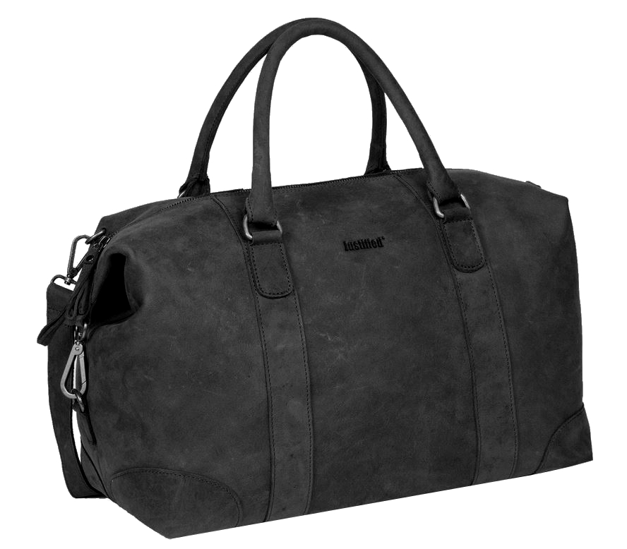 Justified Bags 'Mercure' Weekender mittel echt Leder schwarz
