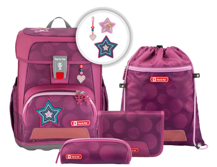 Step by Step 'Glamour Star' Cloud Schulrucksack-Set 5tlg. 990g
