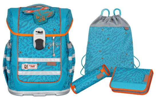 McNeill 'Orange' Schulrucksackset 4tlg. Ergo Complete 1150g 20l türkis/orange