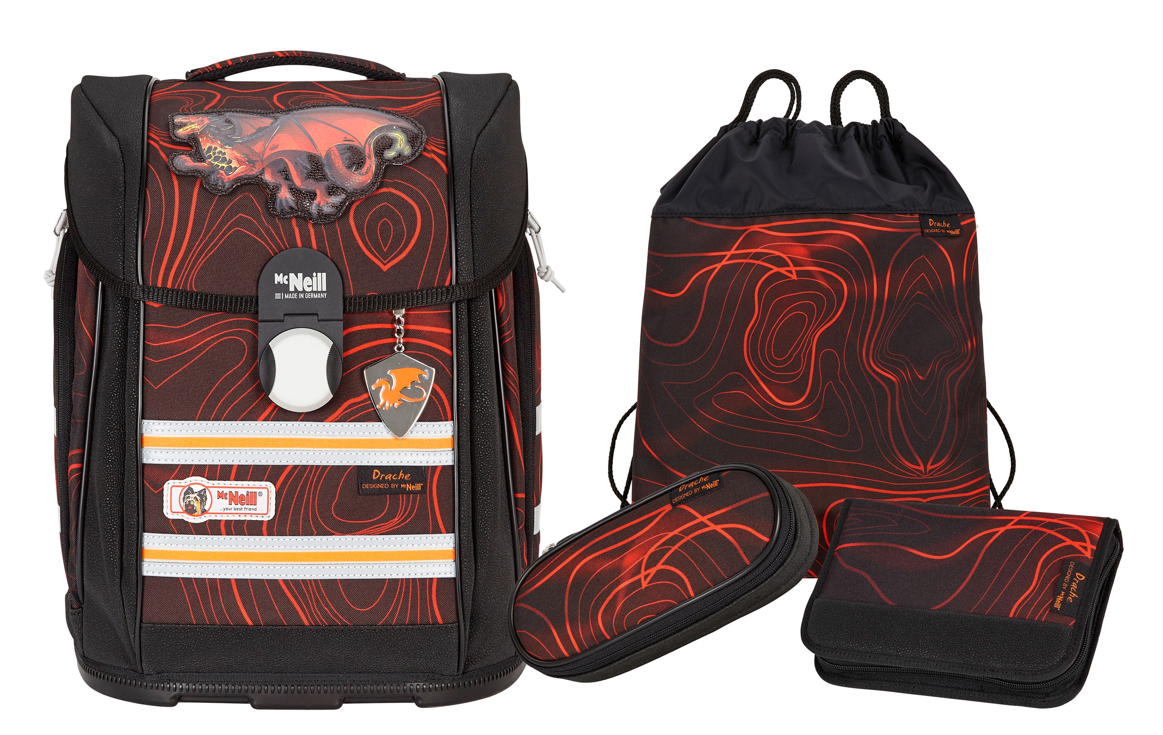 McNeill 'Drache' Schulrucksackset Ergo Light Primero McLight 4tlg.