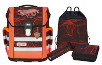McNeill 'Drache' Schulrucksackset 4tlg. Ergo Mac 980g 18l schwarz/orange