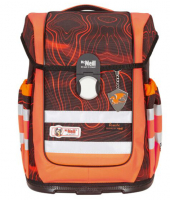 McNeill 'Drache' Schulrucksackset 4tlg. Ergo Complete DIN 1150g 20l schwarz/orange