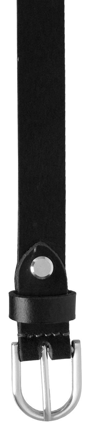 Prato 'LM Vishal' Damengürtel 100cm echt Leder schwarz