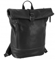 Prato 'LM Shahid' Freizeitrucksack echt Rindleder schwarz