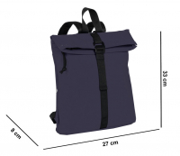 New-Rebels 'Mart' Roll-up Rucksack klein navy