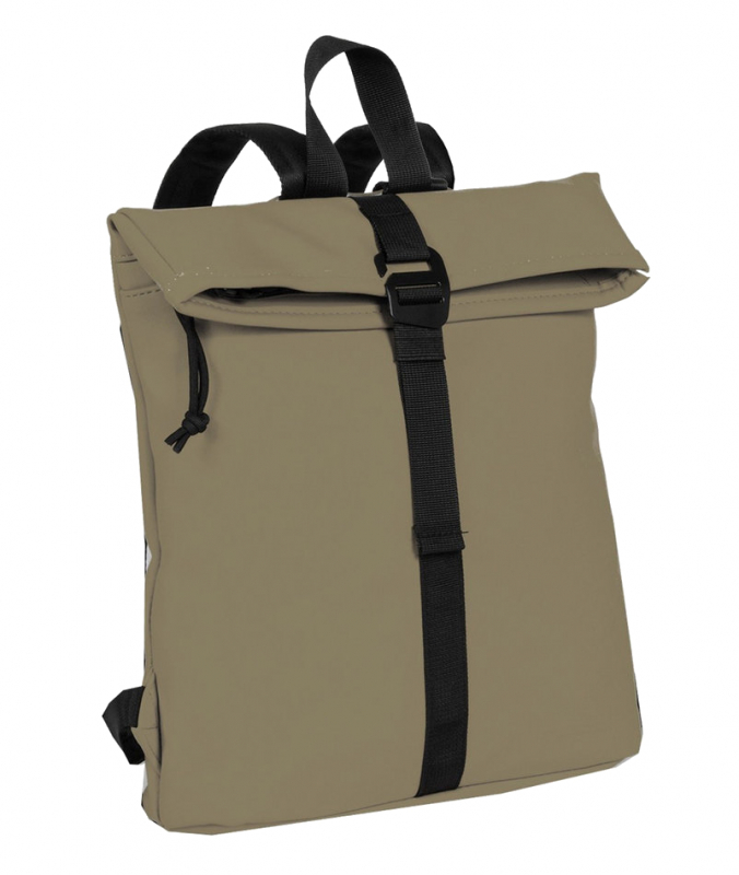 New-Rebels 'Mart' Roll-up Rucksack klein taupe