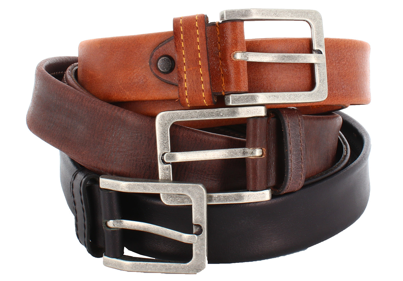Prato 'LM Vishal' Herrengürtel 90cm RV-Geheimfach echt Leder dark brown