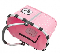 Reisenthel 'carrybag XS kids' Einkaufskorb mit  Alurahmen panda dots pink
