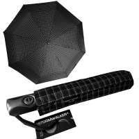 Stormwalker 'Up & Down' Faltschirm automatik 99cm Durchmesser schwarz/karo