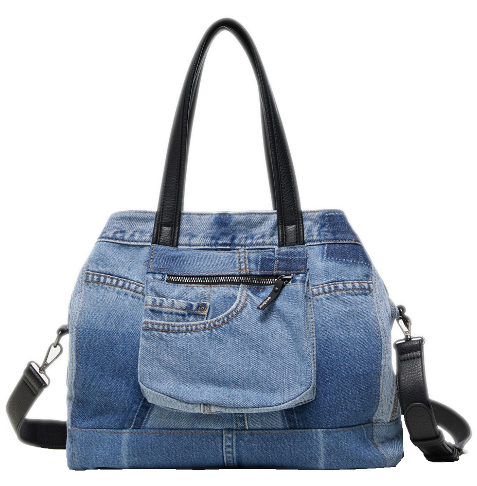 Desigual 'Bols Denim Patch Tunez' Jeanstasche blue denim