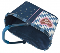Reisenthel 'Carrybag frame bavaria 6' Einkaufskorb mit Alurahmen blau/weiß