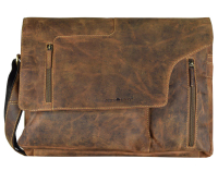 Green Burry Vintage Revolver Bag XL echt Rindleder sattelbraun