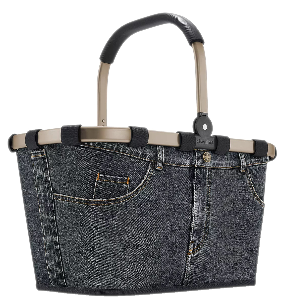Reisenthel  'carrybag frame jeans' Einkaufskorb mit Alurahmen dark grey