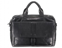 Joop 'Loreto Kreon' Briefbag 2RV mit Laptopfach echt Rindleder schwarz