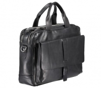 Joop 'Loreto Kreon' Briefbag 2RV mit Laptopfach echt Rindleder schwarz