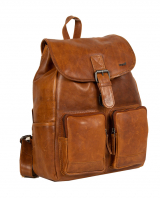 Justified Bags 'Nynke' Classic Backpack echt Rindleder cognac