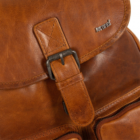 Justified Bags 'Nynke' Classic Backpack echt Rindleder cognac