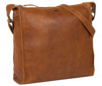 Justified Bags 'Nynke'Square Duffel Shoulderbag echt Rindleder cognac