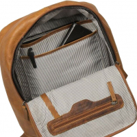 Justified Bags 'Nynke' Hochformat Shopper Backpack echt Rindleder cognac