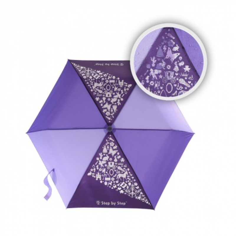 Step by Step & doppler 'Purple' Regenschirm mit Magic Rain Effect purple 