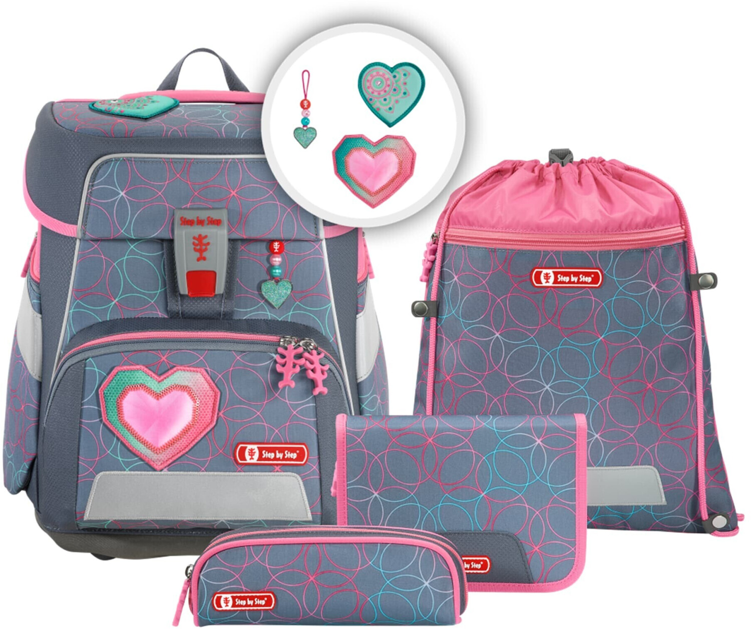 Step by Step 'Glitter Heart' Space Schulrucksack-Set 5tlg. 1250g 20l