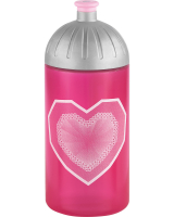 Step by Step 'Glitter Heart' Trinkflasche 0,5l pink