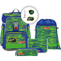 Step by Step 'Star Catcher Juno' Space Neon Schulrucksackset 5tlg. 1250g 20l grün/blau