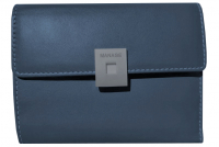 Manage 'Square' Damenkombi-Börse mit Überschlag echt Rindleder blau