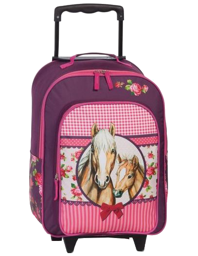 Fabrizio 'Pferd & Rose' Kindertrolley 17l pink