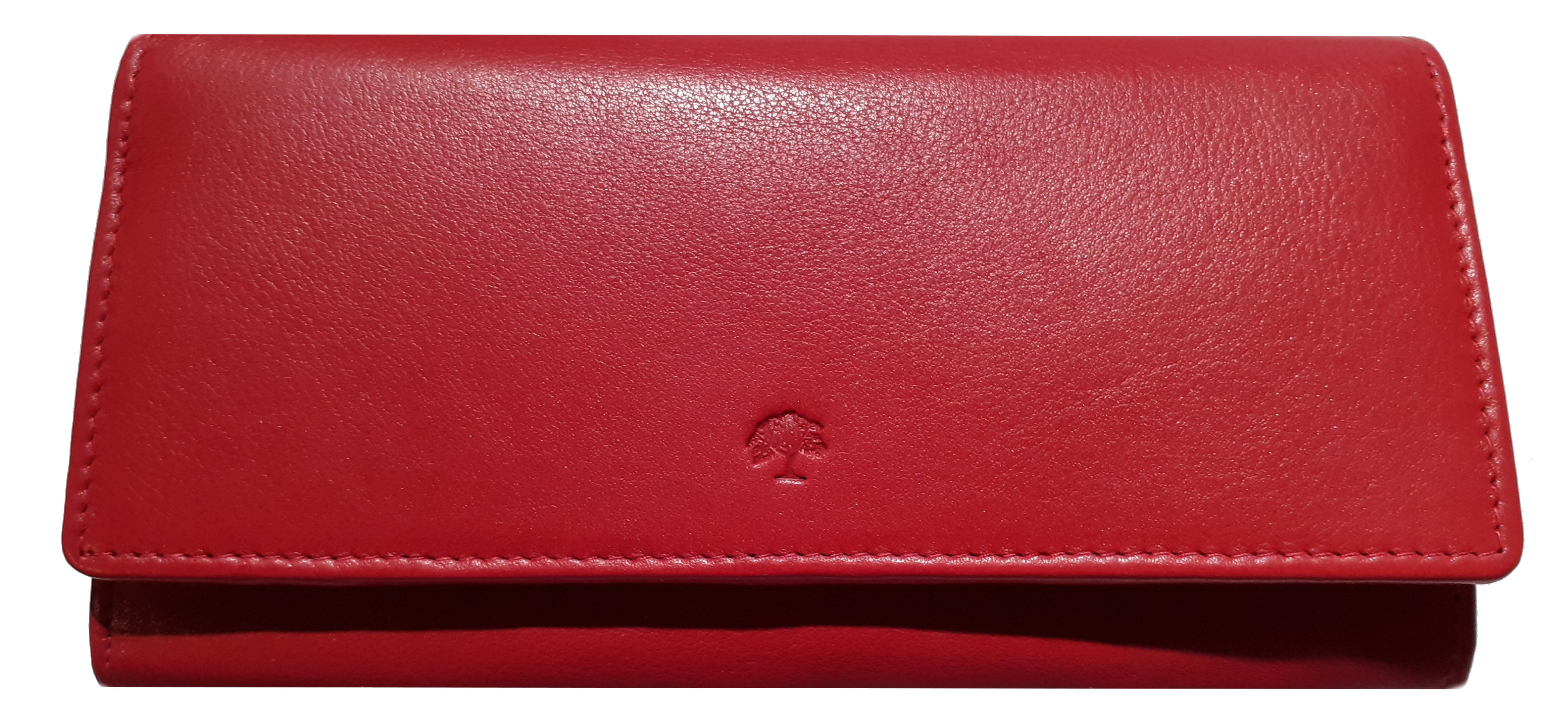 Prato 'LM Shahid' Überschlagbörse RFID-Schutz echt Leder rot