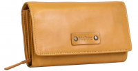 Maitre 'Steinbach' Damengeldbörse mit RFID Schutz echt Rindleder Yellow
