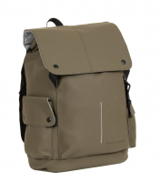 New-Rebels 'Mart' Planen-Rucksack Überschlag Laptopfach 25L 38x31x17cm olive