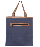 Piace Molto 'Heavy' 22Canvas Shopper strap Navy