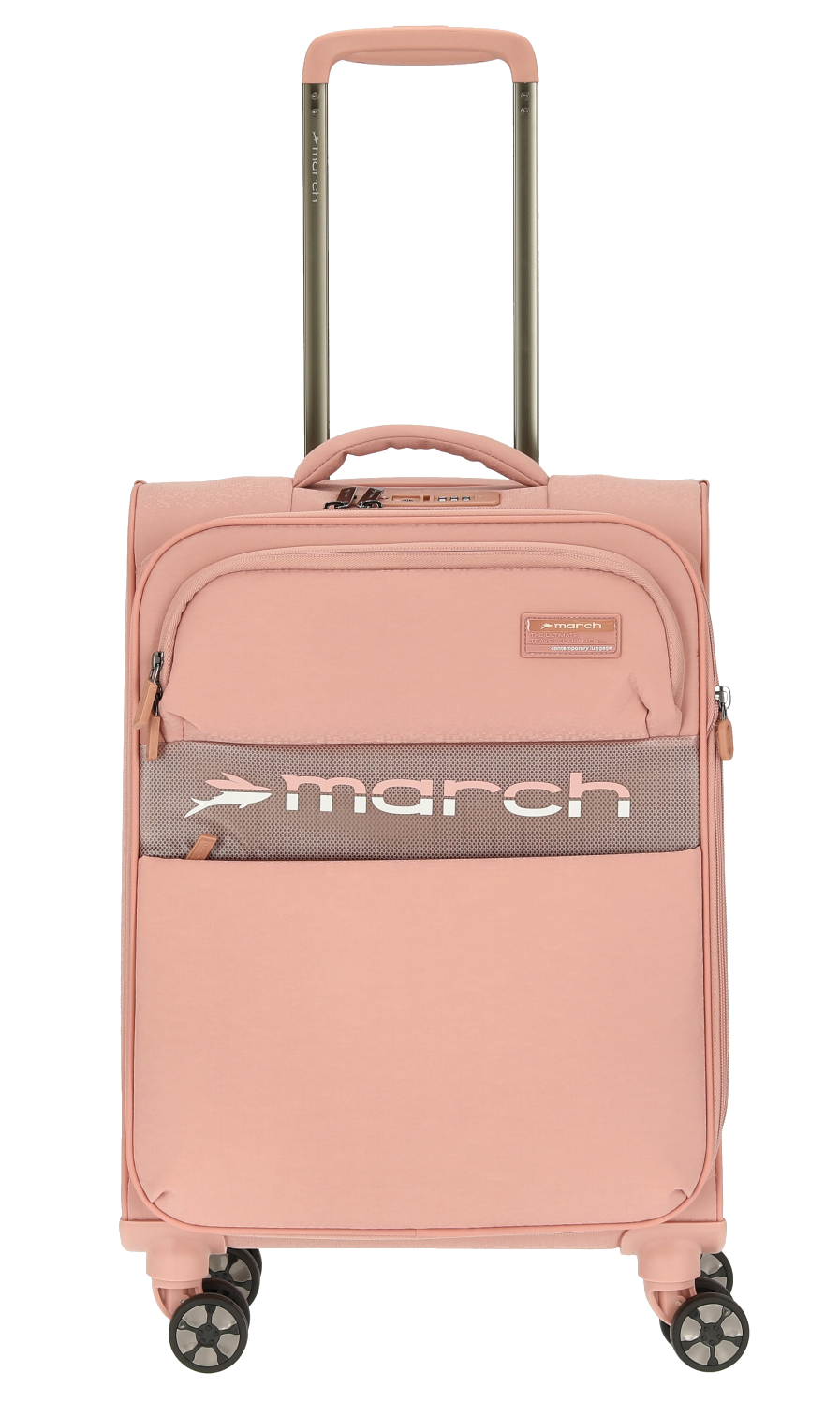 March 'Mosaic' 4-Rad Trolley 55cm 2,20kg 34/44l erweiterbar recyceltes Polyester pink