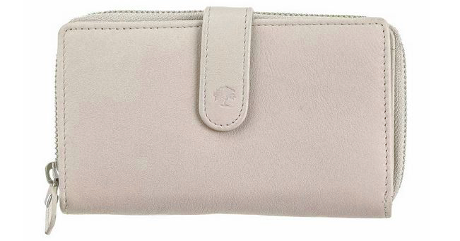 Prato 'LM Shahid' Damenbörse mit Riegel RFID echt Rindleder beige