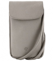 Prato 'LM Asif' Handy Umhängetasche echt Leder light grey