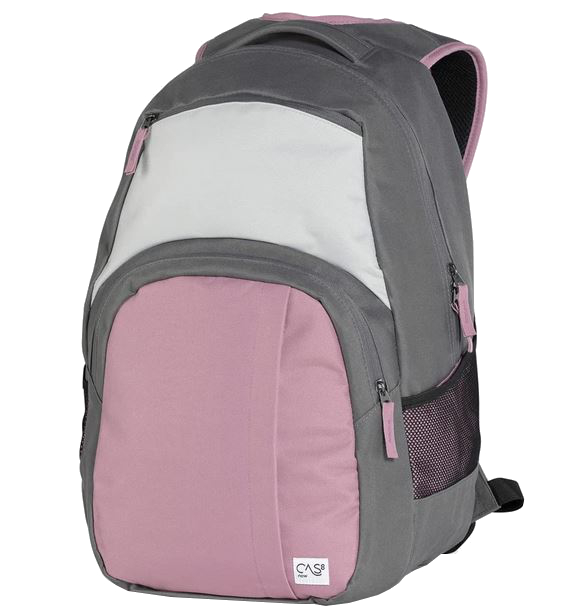 CAS8 Rucksack mit Laptopfach grau-rose 