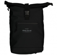 Black Hawk Rollup-Rucksack aus PU mit Laptopfach Schwarz
