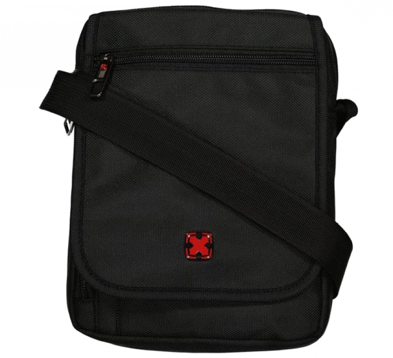 Travel ´N´ Meet Schultertasche aus Spinnstoff Schwarz