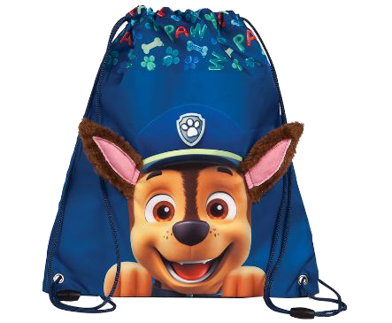 Sieber 'Paw Patrol' Sport/ Schuhbeutel mit lustigen Stoffohren 4l royalblau