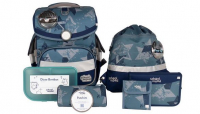 schoolmood 'Fiete' Rennwagen Timeless Air+ Schulrucksack-Set 7tlg. 980g 23l blau