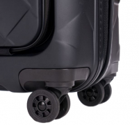 Stratic 'Leather&More' 4-Rad Bordrolley mit Vortasche 55cm 3,1kg 33l matt schwarz
