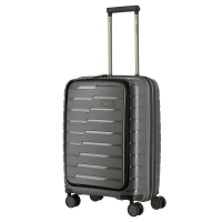 Travelite 'Air Base' 4-Rad-Bordtrolley S mit Vortasche 55cm 2,6kg 43l anthrazit