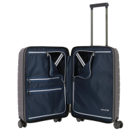 Travelite 'Air Base' 4-Rad-Bordtrolley S mit Vortasche 55cm 2,6kg 43l anthrazit