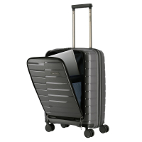 Travelite 'Air Base' 4-Rad-Bordtrolley S mit Vortasche 55cm 2,6kg 43l anthrazit