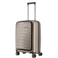 Travelite 'Air Base' 4-Rad-Bordtrolley S mit Vortasche 55cm 2,6kg 43l champagner