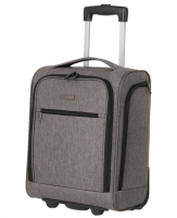 Travelite 'Cabin' 2-Rollen Bordtrolley Underseater 43cm 2,1kg 28l Polyester Grau Melange