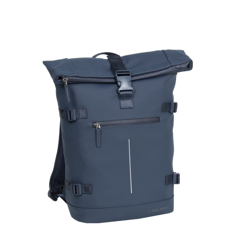 New Rebels 'William' Rucksack mit Laptopfach aufsteckbar 17L navy