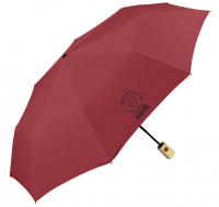 Happy Rain 'Earth Mini AC' Taschenschirm mit Bambusgriff recycled Polyesterchili red