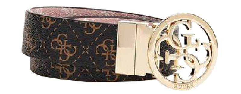 Guess Gürtel wendbar an der Schnalle kürzbar Synthetik brown rose